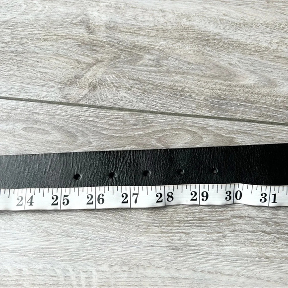 Urban Outfitters Black Leather Double Ring Buckle Belt - Picture 10 of 11